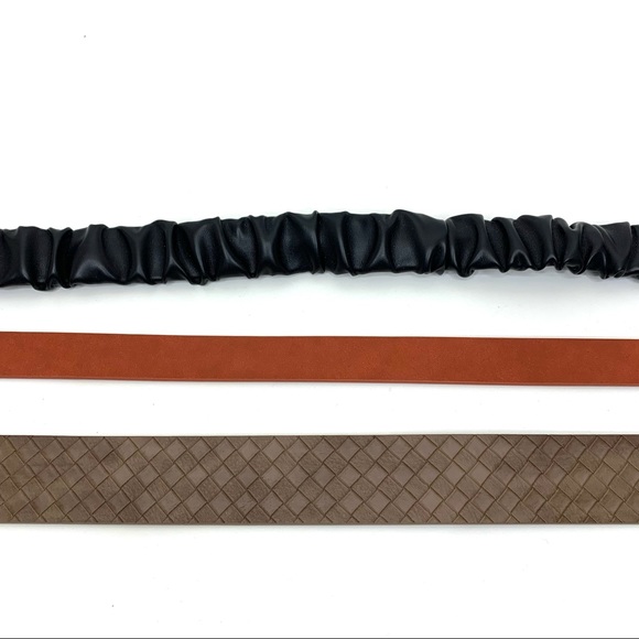 A New Day & Universal Thread Belts Bundle Set Of 3 Black Dark Orange Brown Nwt - Picture 7 of 15